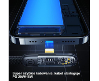 USAMS Kabel kątowy USB-C/Lightning PD 20W Fast Charge 1,2m czarny - 1568993 - zdjęcie 7